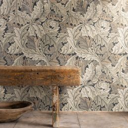 Acanthus Wallpaper Charcoal/Grey