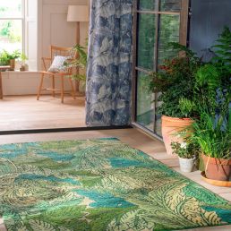 Acanthus Outdoor rug Nettle/Sky Blue 46766-200616 Nettle/Sky Blue