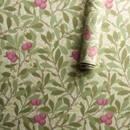 Arbutus Wallpaper Olive/Pink