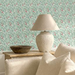 Arbutus Wallpaper Thyme/Coral