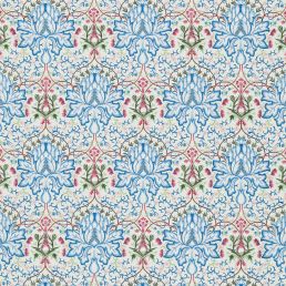 Artichoke Embroidery Fabric Peacock/Cream