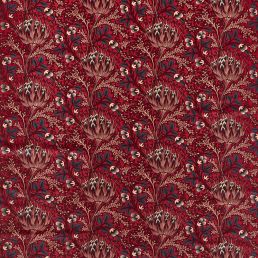 Artichoke Velvet Fabric Barbed Berry