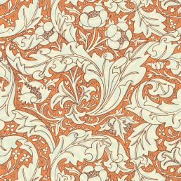 Bachelors Button Wallpaper Burnt Orange/Sky