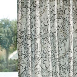 Bachelors Button Wide Width Fabric Light Grey/Linen