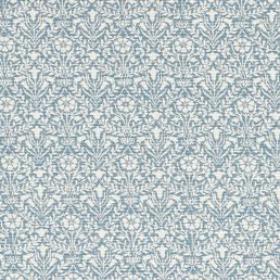 Bellflowers Weave Fabric Mineral Blue