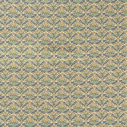 Bellflowers Weave Outdoor Fabric Moss/Wheat
