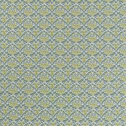 Bellflowers Weave Outdoor Fabric Sky Blue/Forest
