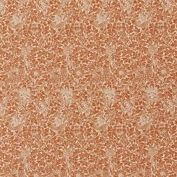 Bird & Anemone Weave Outdoor Fabric Apricot/Linen