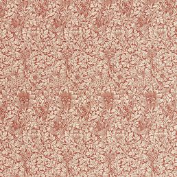 Bird & Anemone Weave Outdoor Fabric Rose