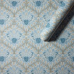 Birds & Grape Wallpaper Annesley Blue