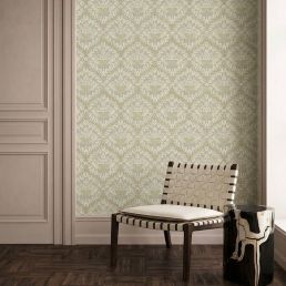 Birds & Grape Wallpaper Burnished Smoke