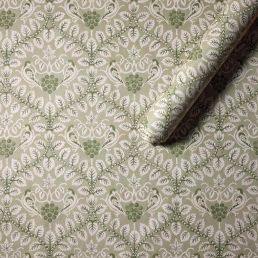 Birds & Grape Wallpaper Muscat Green
