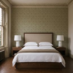 Birds & Grape Wallpaper Muscat Green