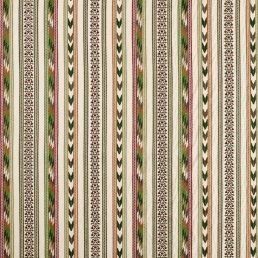 Bloomsbury Stripe Fabric Forest/Madder