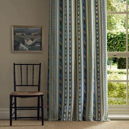 Bloomsbury Stripe Fabric Woad/Thyme