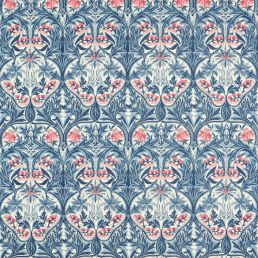 Bluebell Fabric Indigo/Rose