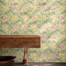Bower Wallpaper Boughs Green/Rose