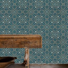 Brophy Trellis Wallpaper Deep Teal