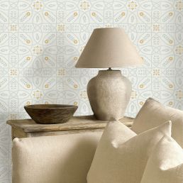 Brophy Trellis Wallpaper Ivory Sage