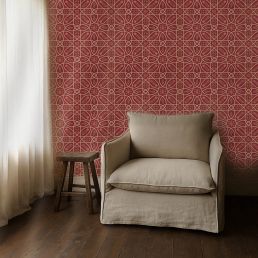 Brophy Trellis Wallpaper Russet Gold