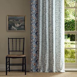 Chamomile Embroidery Fabric Woad