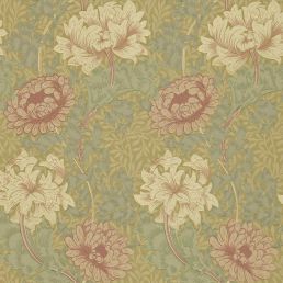 Chrysanthemum Wallpaper Pink/Yellow/Green