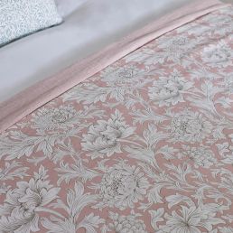 Chrysanthemum Toile Fabric Cochineal Pink