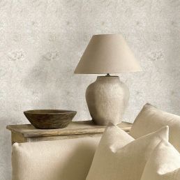 Chrysanthemum Toile Wallpaper Cochineal Pink