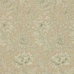 Chrysanthemum Toile Wallpaper Ivory/Gold