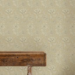 Chrysanthemum Toile Wallpaper Ivory/Gold
