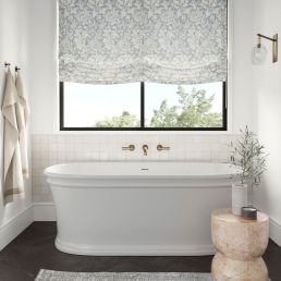 Chrysanthemum Toile Fabric Slate