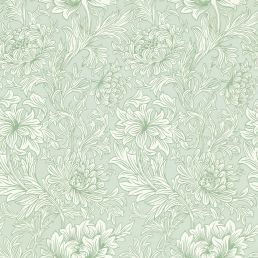 Chrysanthemum Toile Wallpaper Willow
