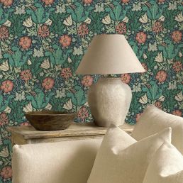 Compton Wallpaper Indigo/Russet