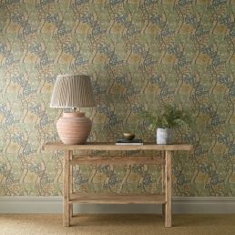 Cornflower Wallpaper Lemon/Sage
