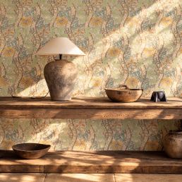 Cornflower Wallpaper Lemon/Sage