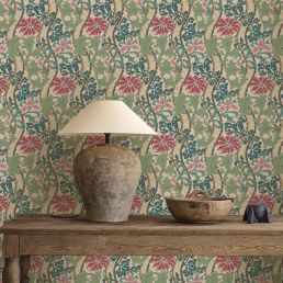 Cornflower Wallpaper Madder/Forest
