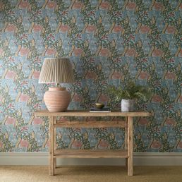 Cornflower Wallpaper Rose/Woad