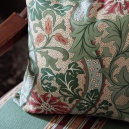 Cornflower Fabric Russet/Forest