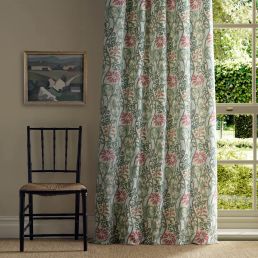 Cornflower Fabric Russet/Forest