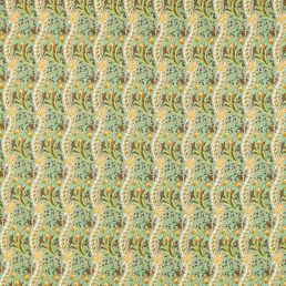 Daffodil Fabric Cove Blue/Chocolate