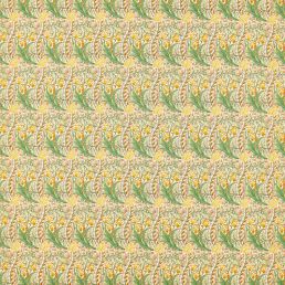 Daffodil Fabric Pink/Leaf Green