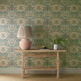 Daisy & Oak Wallpaper Madder/Teal