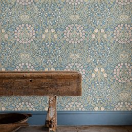 Daisy & Oak Wallpaper Powder Blue/Blush