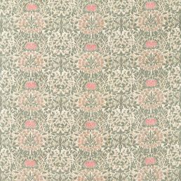 Daisy & Oak Warp Print Fabric Forest/Rose