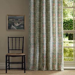 Daisy & Oak Warp Print Fabric Forest/Rose