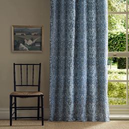 Daisy & Oak Warp Print Fabric Indigo