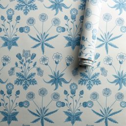 Daisy Wallpaper Blue/Ivory