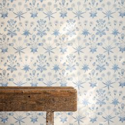 Daisy Wallpaper Blue/Ivory