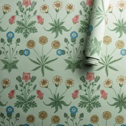 Daisy Wallpaper Pale Green/Rose