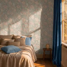 Double Bough Wallpaper Light Teal